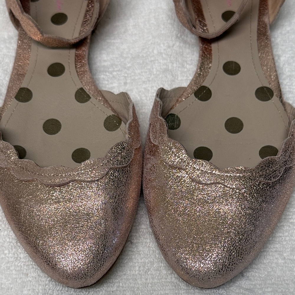 Boden Metallic Rose Gold Suede Elsie Ballet Flats Size 9.5 - Picture 6 of 13